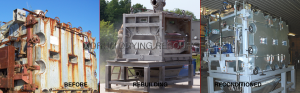 Rebuilding a drum dryer before and after